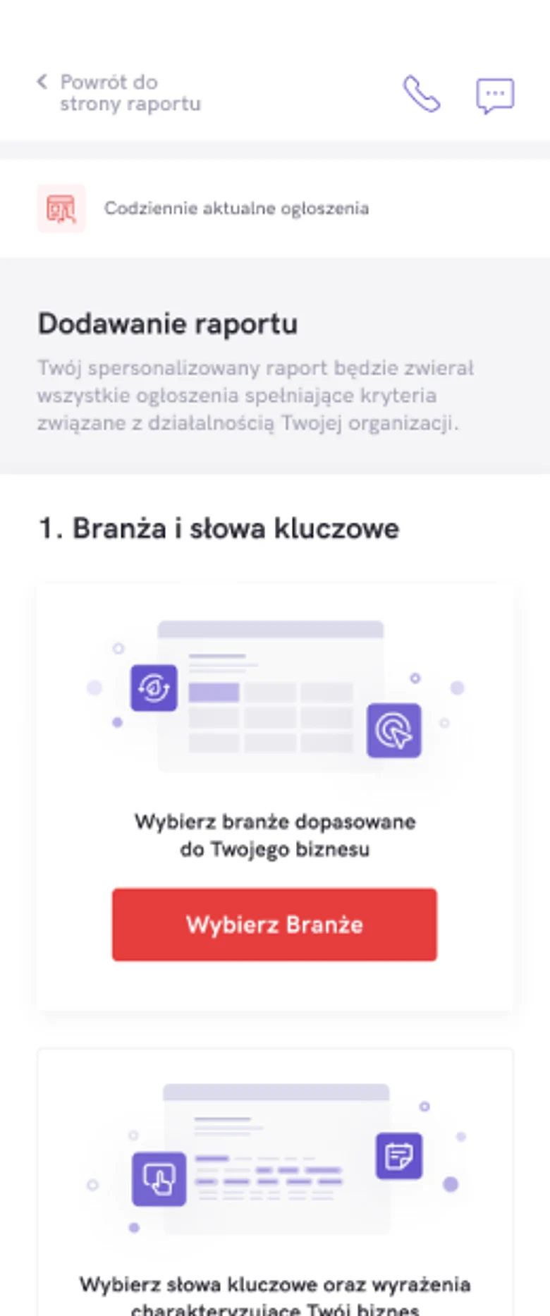 Biznes Polska report wizard on a phone